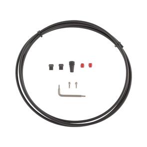 SRAM DISC BRAKE HYDRAULIC HOSE KIT - BEVELED BANJO - 2000MM BLACK (INCLUDES BANJO, FITTINGS) - FLAT MOUNT, RED22,