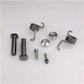 MINO 12-0011 MINO FOOTREST PIN & SPRING SET 10MM X 40MM STAINLESS 360MX HONDA CR 125, 250, CRF 250, 450 02-23