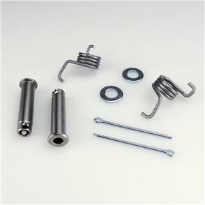 MINO 12-0013 MINO FOOTREST PIN & SPRING SET 10MM X 48MM STAINLESS 360MX HONDA CR 125, 250, CRF 250, 450 02-23
