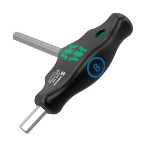 WERA TOOLS T-HANDLE HEXAGON SCREWDRIVER, WITH HOLDING FUNCTION HEX-PLUS 454 HF, 4MM X 100MM 