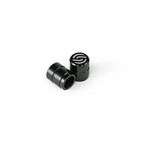 SALTPLUS SALT CNC VALVE CAPS, PAIR, BLACK 