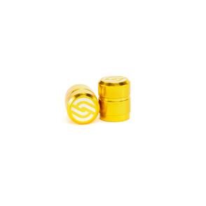 SALTPLUS SALT CNC VALVE CAPS, PAIR, GOLD 