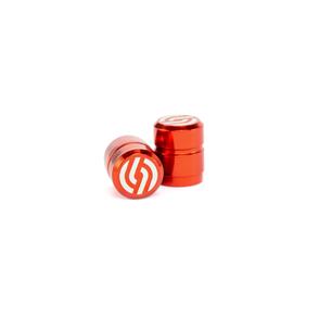 SALTPLUS SALT CNC VALVE CAPS, PAIR, RED 