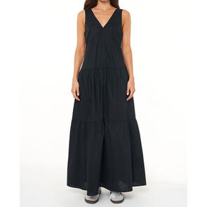 HUFFER WOMENS FREIDA MAXI DRESS BLACK