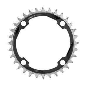 SRAM O-CHAIN CHAIN RING XX T-TYPE 104 BCD CNC ALUMINUM (LIGHT EMTB COMPATIBLE, INCLUDING OCHAIN SPECIFIC HARDWARE 3MM SPACERS, LONG AND SHORT BOLTS AND NUTS ALU M8.5 X 0.75) 