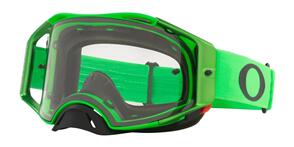 OAKLEY AIRBRAKE - MOTO GREEN MX GOGGLES WITH CLEAR LENS