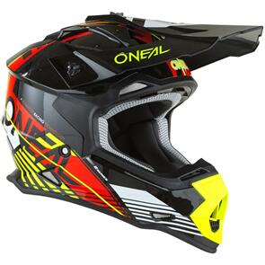 ONEAL 2022 2 SERIES HELMET -RUSH - RED/ NEON YELLOW (YOUTH)