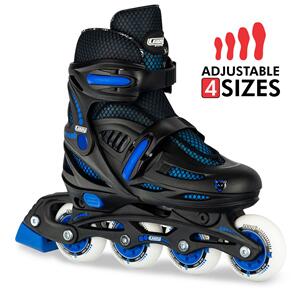 CRAZY SKATES 148 BLACK GLITTER SIZE ADJUSTABLE INLINE SKATES