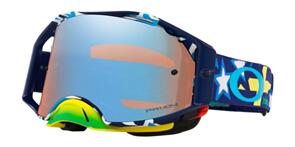 OAKLEY AIRBRAKE - TLD BLUE BANNER MX GOGGLES WITH PRIZM SAPPHIRE LENS