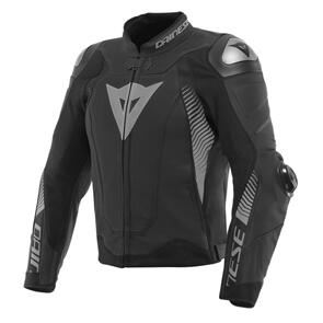 DIANESE SUPER SPEED 4 LEATHER JACKET PERFORATED - BLACK-MATT/CHARCOAL