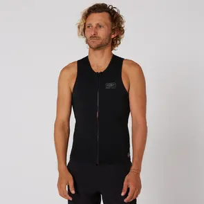 OCEAN N EARTH DOUBLE BLACK SLEEVELESS FRONTZIP PADDLE VEST - 1.5MM