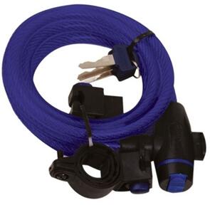 OXFORD LOCK OXFORD KEY CABLE LOCK 12MM X 1800MM BLUE OF245 (EA)