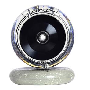 GRIT 110X24MM WHEELS, ALLOY BLACK CORE, CLEAR PU  (PAIR)