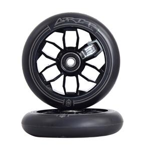 GRIT 110X24MM BLACK ALLOY CORE/BLACK PU WHEELS (PAIR)