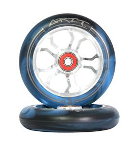 GRIT 110MM WHEEL SILVER/ BLUE BLACK SWIRL (PAIR)