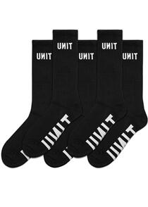 UNIT HI LUX 5 PACK SOCK BLACK