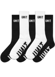 UNIT HI LUX 5 PACK SOCK BLACK WHITE