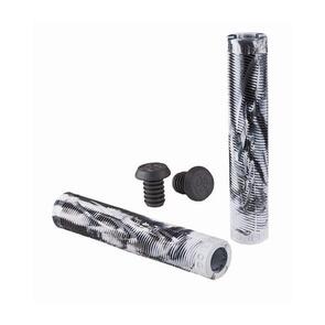 GRIT HANDLEBAR GRIPS - 160MM - BLACK/WHITE (PAIR)