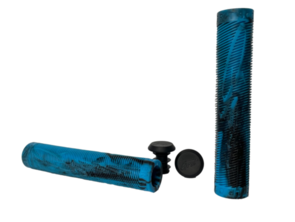 GRIT HANDLEBAR GRIPS 160MM - BLUE/BLACK (PAIR)