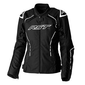 RST LADIES S1 CE TEXTILE JACKET [BLACK/WHITE]