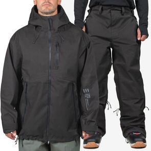 ENDEAVOR SNOWBOARDS 2025 3L SHELTER JACKET BLACK + 3L ELITE PANT BLACK
