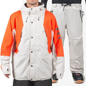 ENDEAVOR SNOWBOARDS 2025 2L RANGER JACKET SAND / FLAME + 2L RANGER PANT SAND