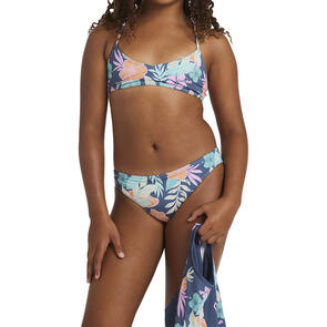 ROXY GIRLS ACTIVE FLORAL SWIM SET PACK VINTAGE INDIGO TROPICAL ADVENT