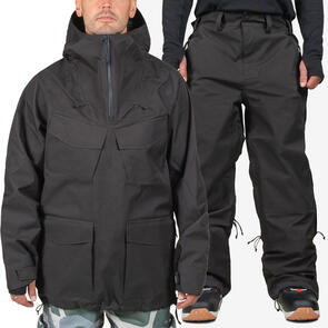 ENDEAVOR SNOWBOARDS 2025 3L SCOUT ANORAK BLACK + 3L ELITE PANT BLACK
