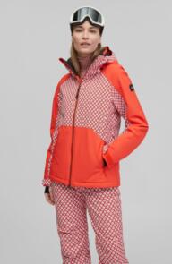 ONEILL SNOW 2022 WOMENS ADELITE JACKET - RED AOP W/ WHITE