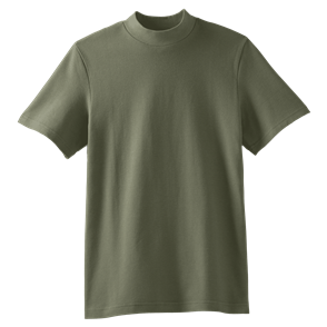 AMERICAN APPAREL 1PQ PIQUE MOCKNECK T-SHIRT - LIEUTENANT