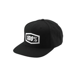 100% ICON YOUTH SNAPBACK HAT BLACK