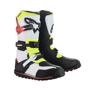 ALPINESTARS TECH-T TRIALS BOOT WHITE/RED/YELLOW FLUORO