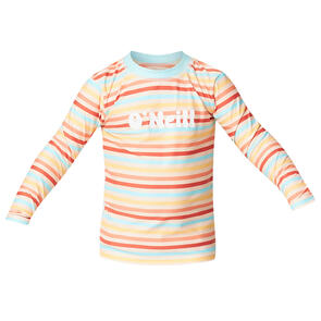 ONEILL 2024 GIRLS TODDLER SPF LS RASH TEE - RETRO STRIPE