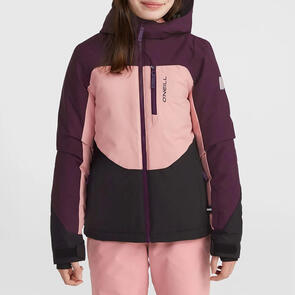 ONEILL SNOW 2025 GIRLS CARBONITE SNOW JACKET AUBERGINE COLOUR BLOCK