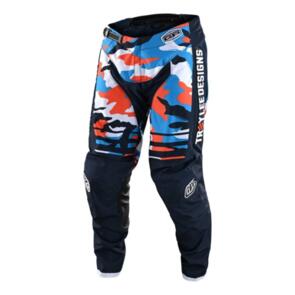 TROY LEE DESIGNS 2022 YOUTH GP PANT FORMULA CAMO NAVY / ORANGE