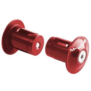 M-WAVE H/BAR PLUGS M-WAVE ALLOY RED ANODISED (PR)