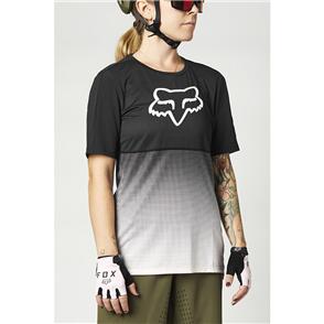 FOX RACING 2021 WOMENS FLEXAIR SS JERSEY [BLACK/PINK]