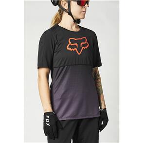 FOX RACING 2021 WOMENS FLEXAIR SS JERSEY [BLACK/PURPLE]