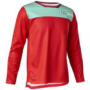 FOX RACING 2022 YOUTH DEFEND LS JERSEY MOTH [FLO RED]