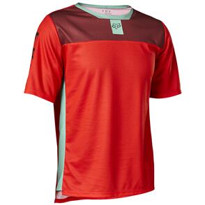 FOX RACING 2022 YOUTH DEFEND SS JERSEY [FLO RED]