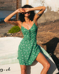 BILLABONG ISLAND LOVE DRESS ISLAND GREEN