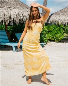BILLABONG WOMENS SUN GLOW MAXI DRESS GOLD COAST
