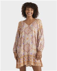 BILLABONG WOMENS JUST FOR YOU MINI DRESS SUNSTONE