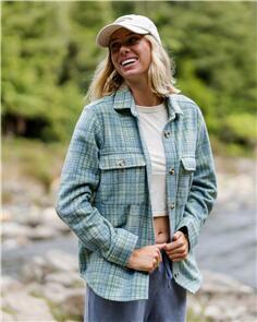 BILLABONG WOMENS FORGE FLEECE LONG SLEEVE SHIRT MULTI