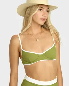 BILLABONG SUNRAYS TAMI UNDERWIRE TOP RANGER GREEN