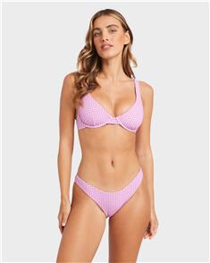 BILLABONG WOMENS MINI WAVE CHECK RUBY BRA BIKINI TOP BARBADOS