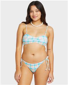 BILLABONG WOMENS CHECK THE WAVES EVE BRALETTE BIKINI TOP MULTI