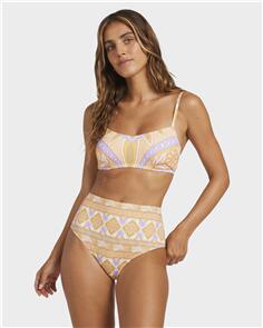 BILLABONG WOMENS JUST FOR YOU HIGH RETRO BIKINI BOTTOM SUNSTONE