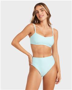 BILLABONG WOMENS TANLINES HIGH MAUI BIKINI BOTTOM CRYSTAL BLUE