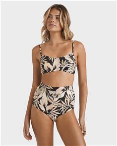 BILLABONG WOMENS DRIFTING COAST AVALON BIKINI BOTTOM BLACK FLORAL